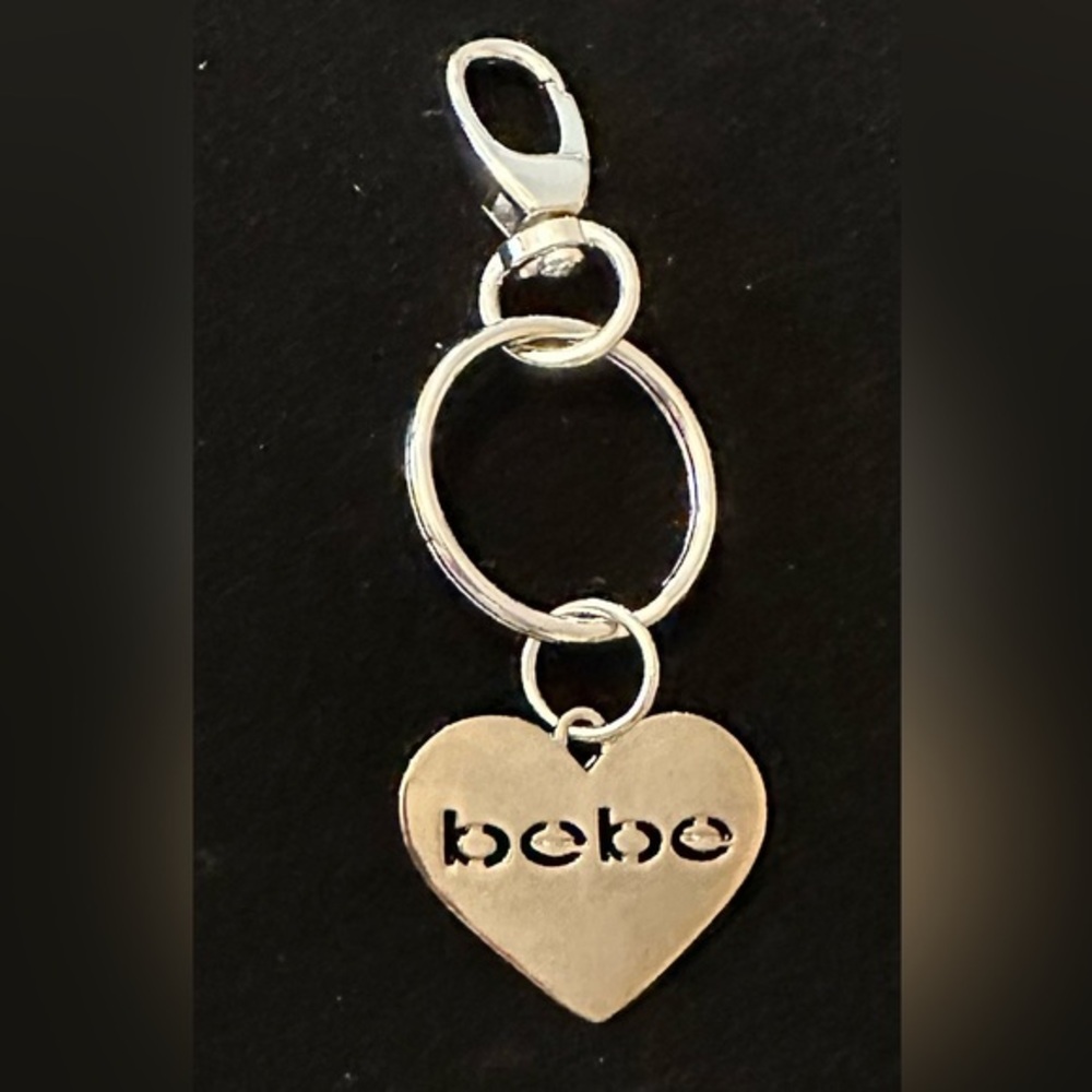 Bebe New Silver tone Keychain/Bag charm